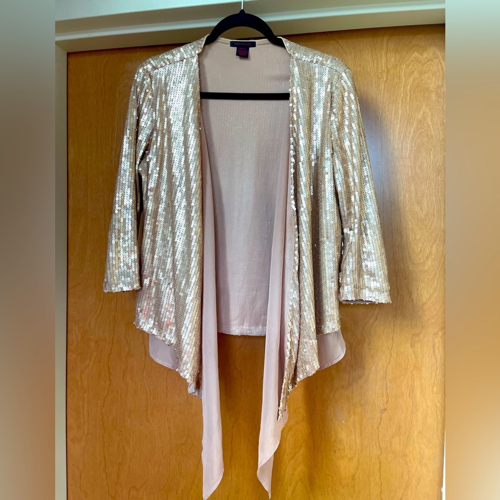 Sequin draped blazer